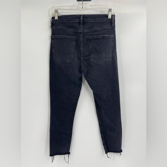 Agolde Sophie Mid Rise Skinny Ankle gray distress black Jeans size 27 - Picture 7 of 12
